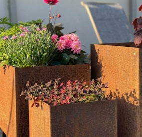 Custom Round Corten Planter